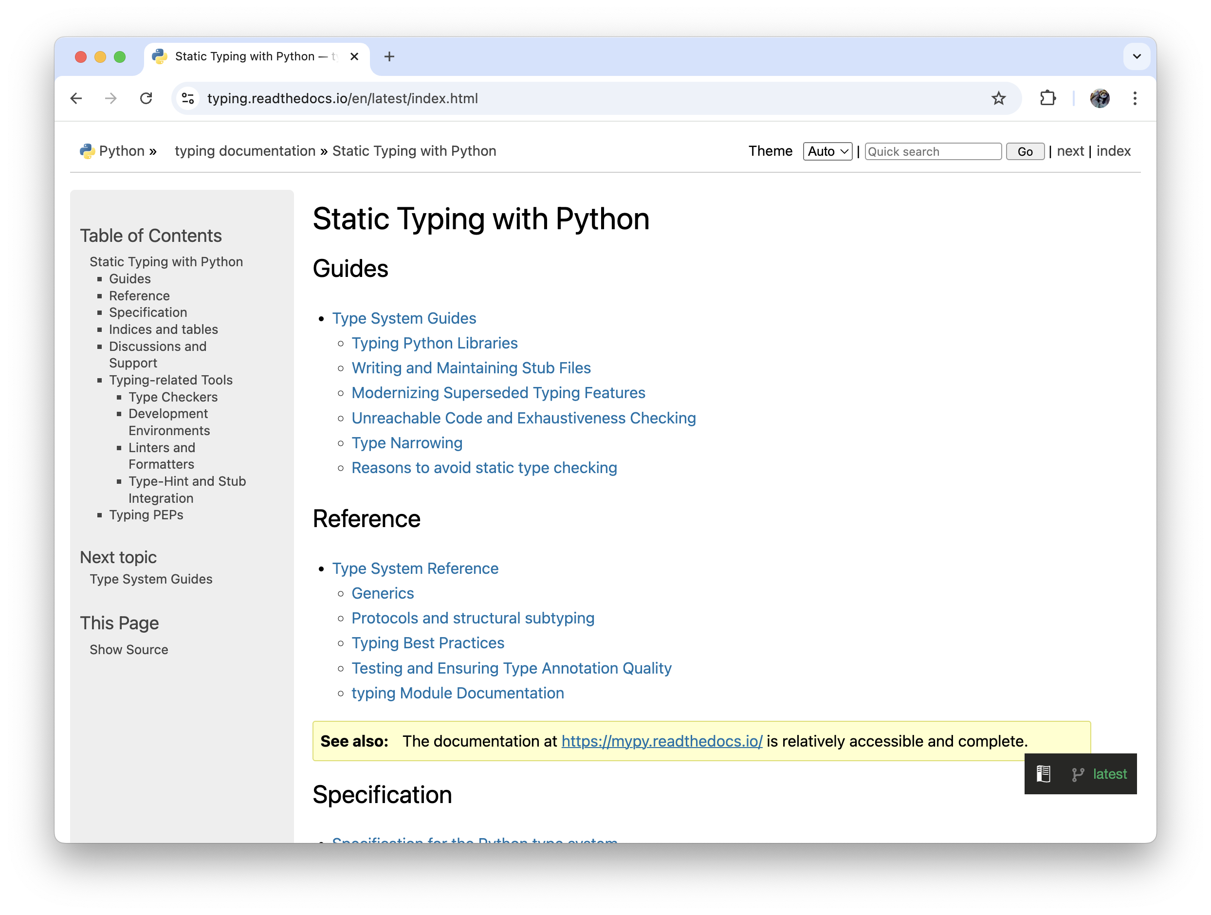 Static Typing with Python